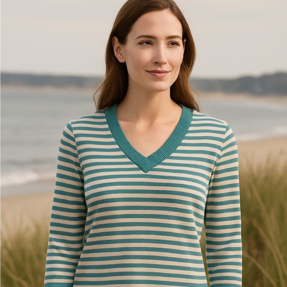BROOKS BROTHERS Cotton Blue Striped Sweater - Picture 4 of 11